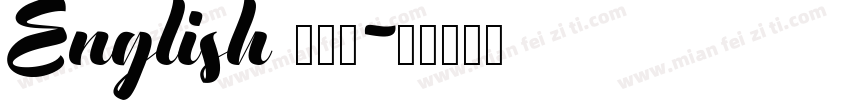 English 手写体字体转换
